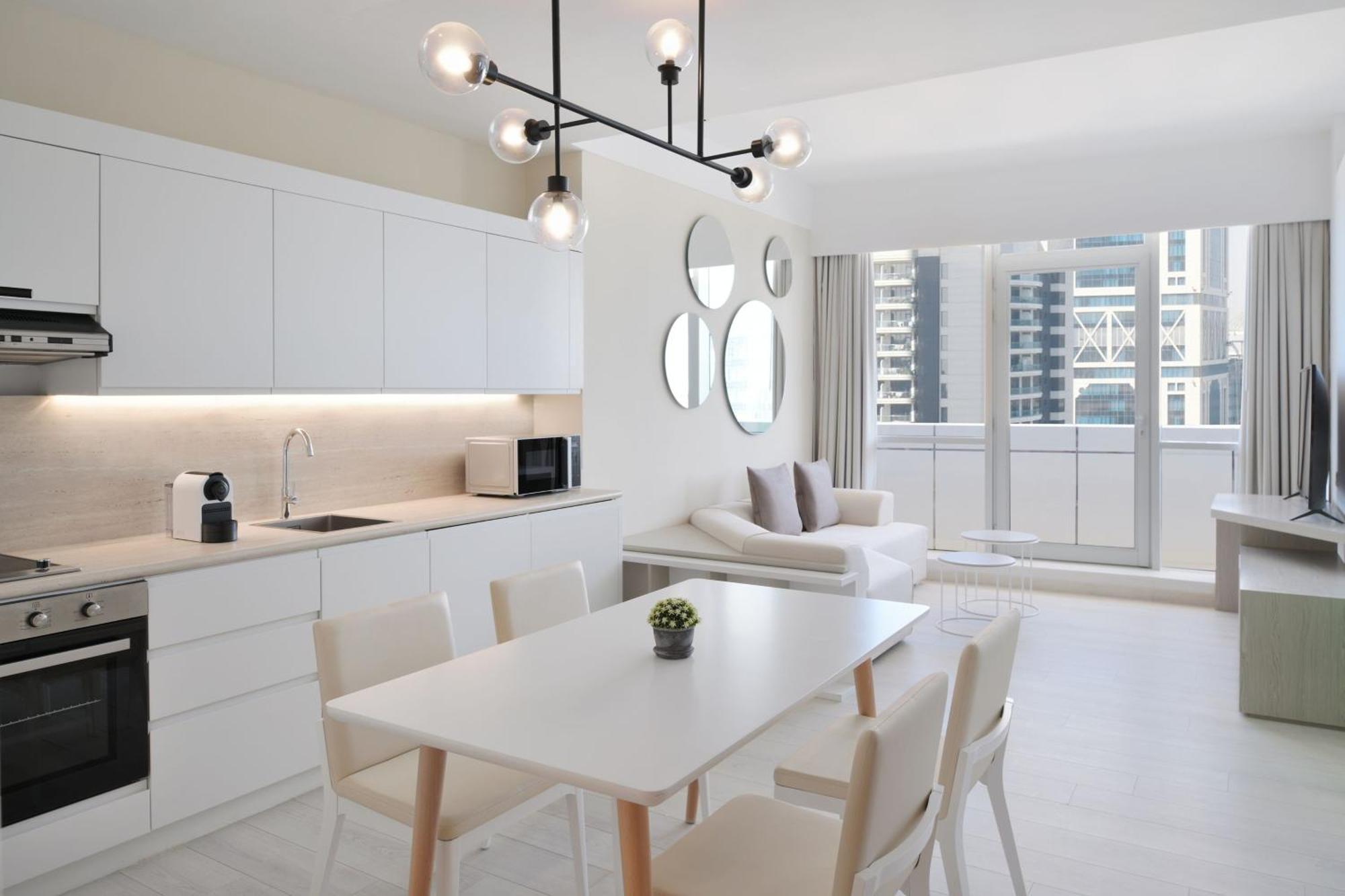 Отель Element By Westin West Bay Доха Экстерьер фото A 3D rendering of a kitchen
